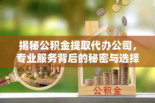 额敏揭秘公积金提取代办公司，专业服务背后的秘密与选择指南